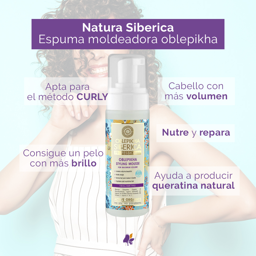 maquillalia's tweet photo. ¿Has oído hablar de la famosa espuma moldeadora oblepikha de @naturasiberica_spain 🤔? Aporta volumen a tus peinados, protege el cabello de la exposición al calor y además es apta para el método #curly 😎 #naturasiberica #hair #haircare #curlystyle #look
 https://t.co/gkwjDmcjfT https://t.co/ZjpuA46Grk