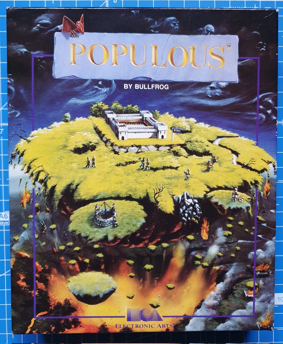 Finselbix's tweet photo. Mini #Retropurge. Die #Amiga Version des Klassikers #Popolous habe ich doppelt. Ich hätte gerne 25 Euro inkl versicherten Versand dafür. https://t.co/9Puo5lWqod