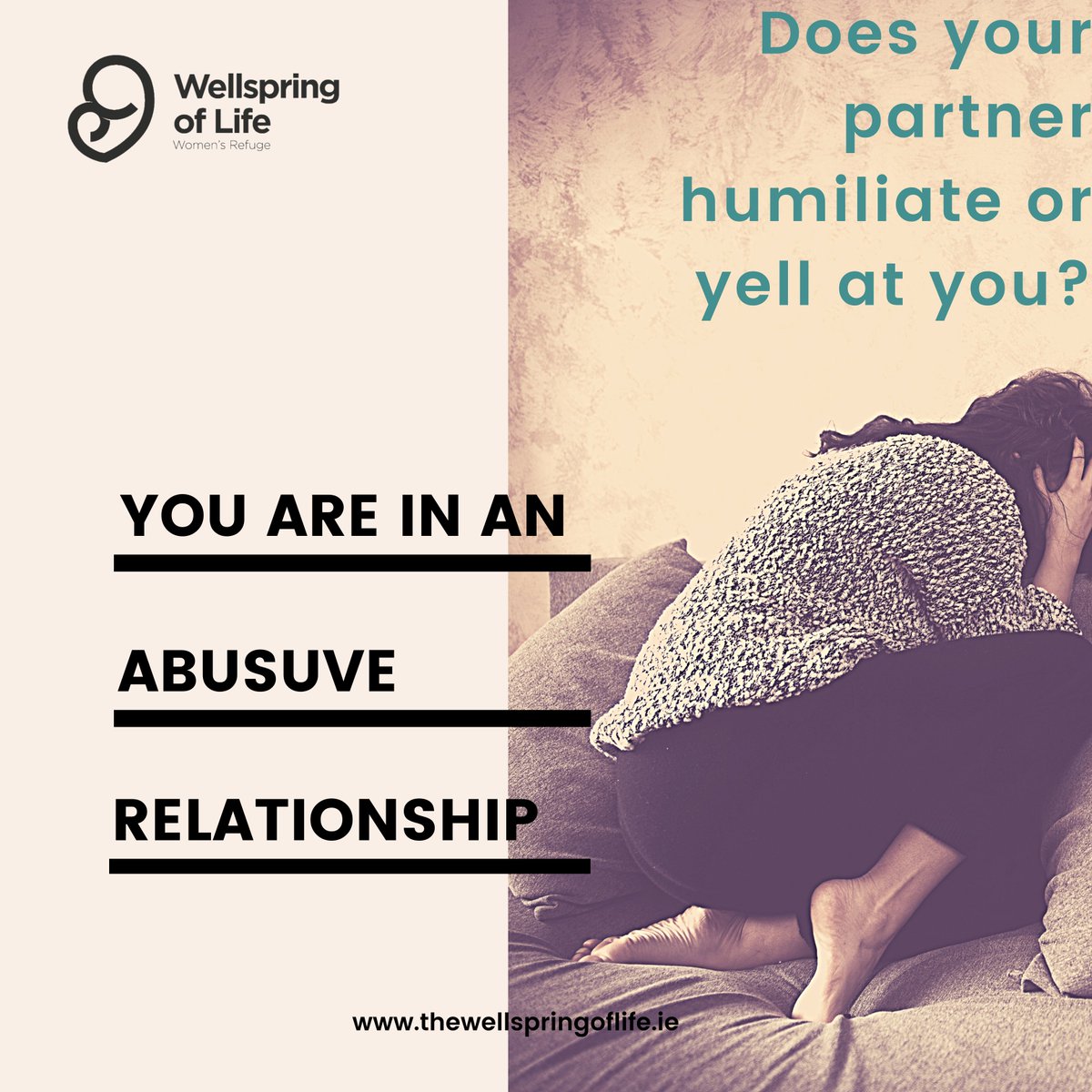 Domestic Violence may not always be physical. There are other signs too.

SAY NO TO DOMESTIC ABUSE.

You can call the Gardai at any time. They operate 24 hours per day, 7 days per week, 365 days per year or get more info on their online campaign.

📞 - 999 / 122