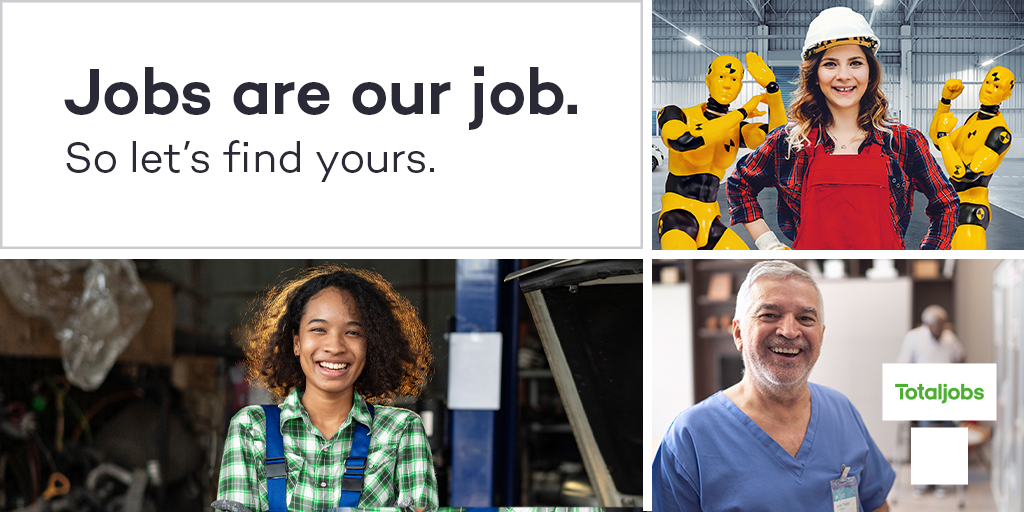 TotaljobsUK's tweet photo. 1 in 3 people say that choosing a job is one of the most important life decisions – is that you? 👀

At Totaljobs, we use AI technology to make finding the right job even easier than before. See what opportunities are waiting for you https://t.co/gAlAN3Vj2X https://t.co/rOG0FZCmJr