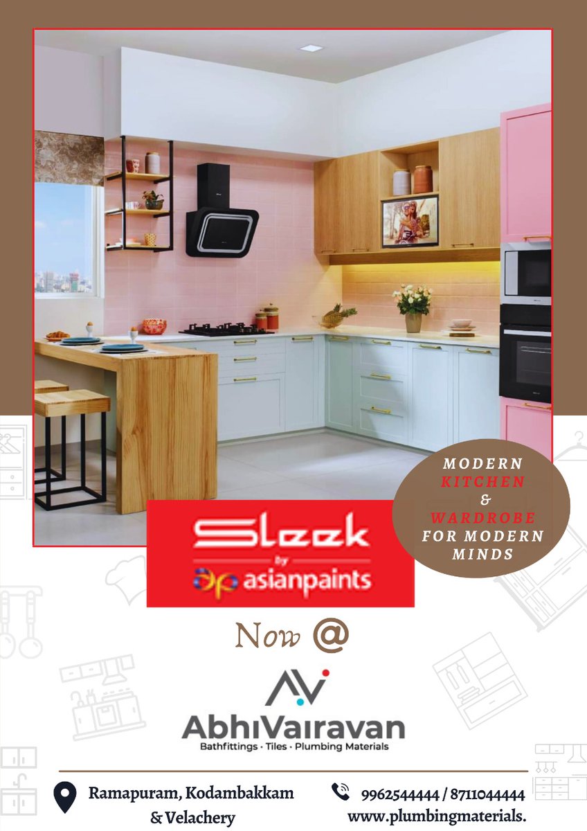 bath_fittings's tweet photo. Sleek is a subsidiary of Asian Paints, and provides complete kitchen and wardrobe solutions. It is India’s largest modular kitchens brand, known for its innovative and efficient designs, world-class quality and excellent craftsmanship.#modularkitchen #wardrobe #sleek #asianpaints https://t.co/ErbAp3ZLG8