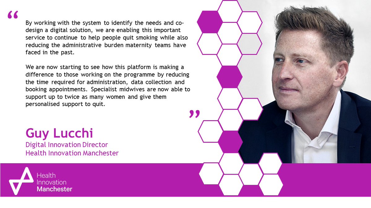 GMEC_PSC's tweet photo. Smoking in pregnancy rates at all-time low in #GreaterManchester

Our Smokefree Pregnancy programme (@GM_HSC) has supported more than 1,700 people to stop smoking. Digital Innovation Director @HealthInnovMcr  @GuyLucchi shares his thoughts 👇

🔗 https://t.co/xKu5rWtTFc https://t.co/keYsQNPL5x