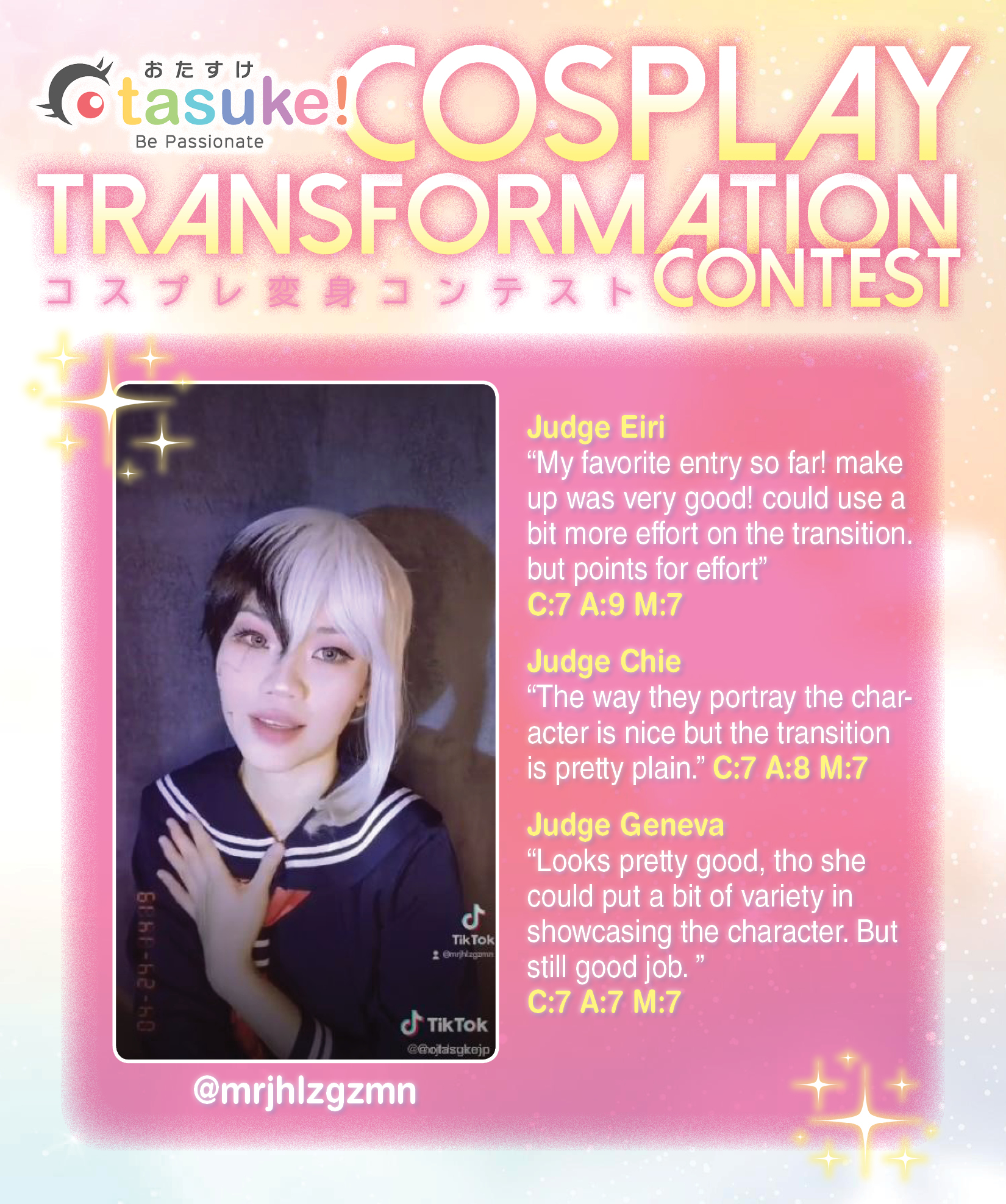 Otasuke! Cosplay Community App on Twitter "Part 3 Judging Criteria 30