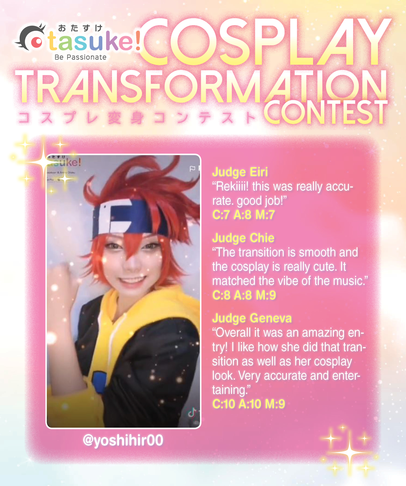 Otasuke! Cosplay Community App on Twitter "Part 3 Judging Criteria 30