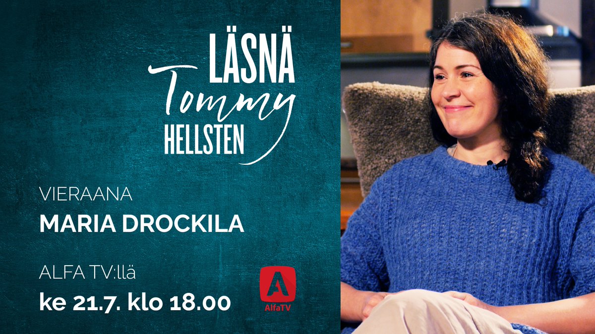 tommyHellsten's tweet photo. Keskustelemme AlfaTV:n Läsnä – Tommy Hellsten -sarjassa ke 21.7. klo 18 Maria Drockilan kanssa siitä, mitä yksinäisyyden ja yhteydettömyyden tunne meille viestittää ja miksi sen äärelle pysähtyminen on arvokasta. #Läsnä #TommyHellsten #MariaDrockila #AlfaTV https://t.co/Ud4KRvWkBl