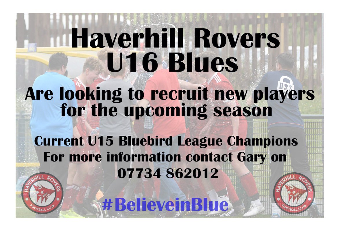 U15RoversBlue's tweet photo. 👀Please Share👀 We are looking for new players that would like to play this season. BelieveInBlue 💙@ColtsLeague @HaverhillRovers @SimonGlew2 @SmellyFlowerpot @SuffolkFA @ChrisJo16489909 https://t.co/Mvx0kUn51g