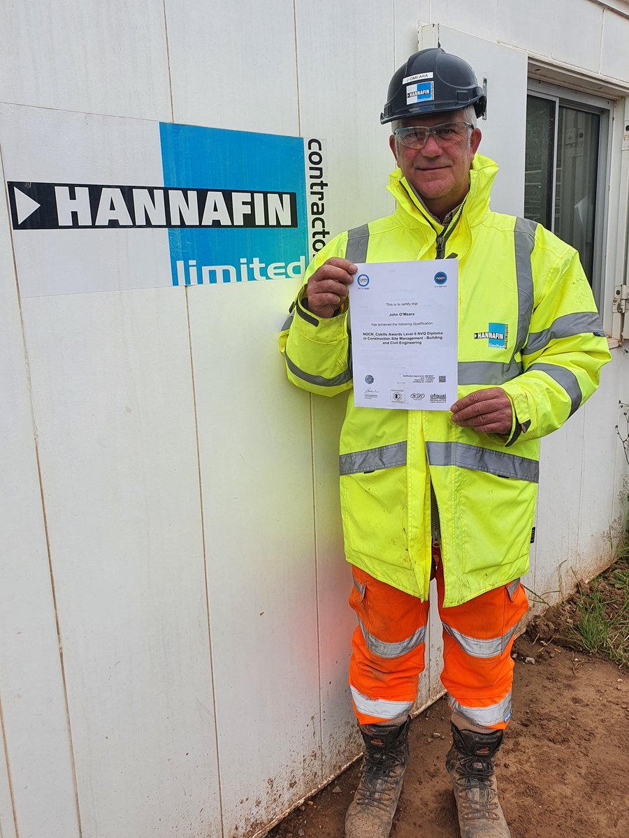 We just wanted to take this opportunity to congratulate our very own John O' Meara on achieving his NVQ Level 6 in Construction Management. He has shown a great deal of commitment, completing this, despite having other responsibilities to safely deliver our day to day projects