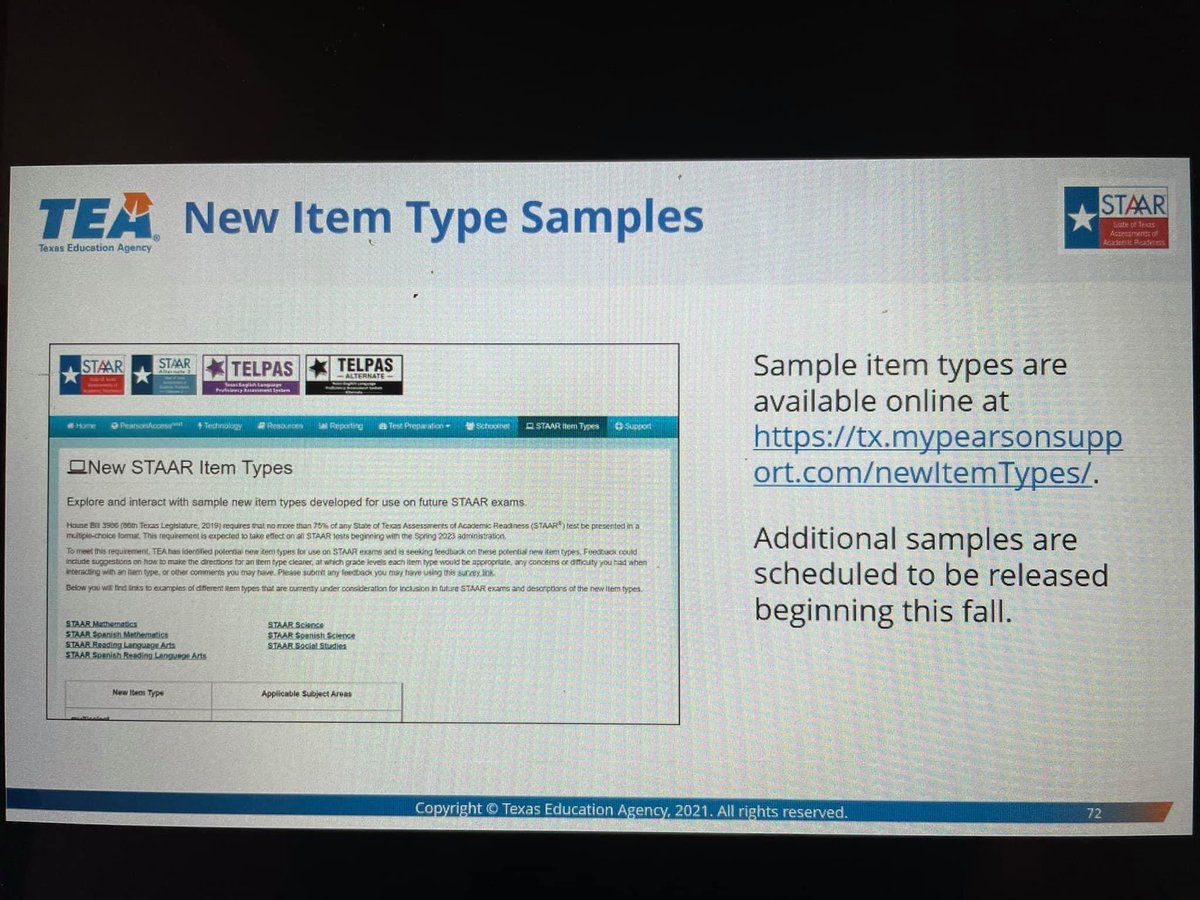 DaveSurdovel's tweet image. Big news from @teainfo at the @MathLeaders summer meeting: Students can choose between @Desmos or @TXInstruments as the embedded calculator on the Grade 8 Math #STAAR &amp;amp; Algebra I EOC! Also potentially releasing a full exam with new item types later this year #TASMtalk