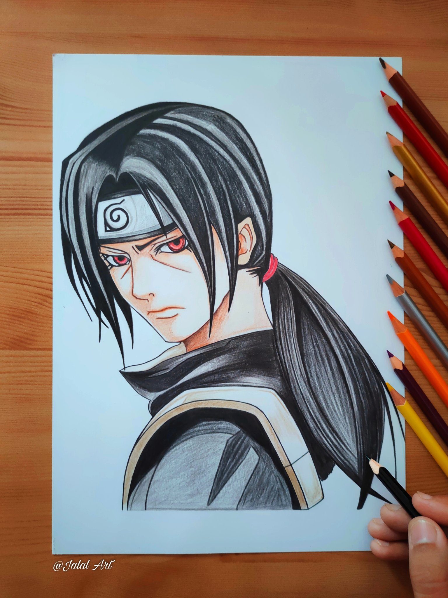 How to draw Itachi Uchiha from Naruto  Itachi drawing step by step   Tutorial  YouTube