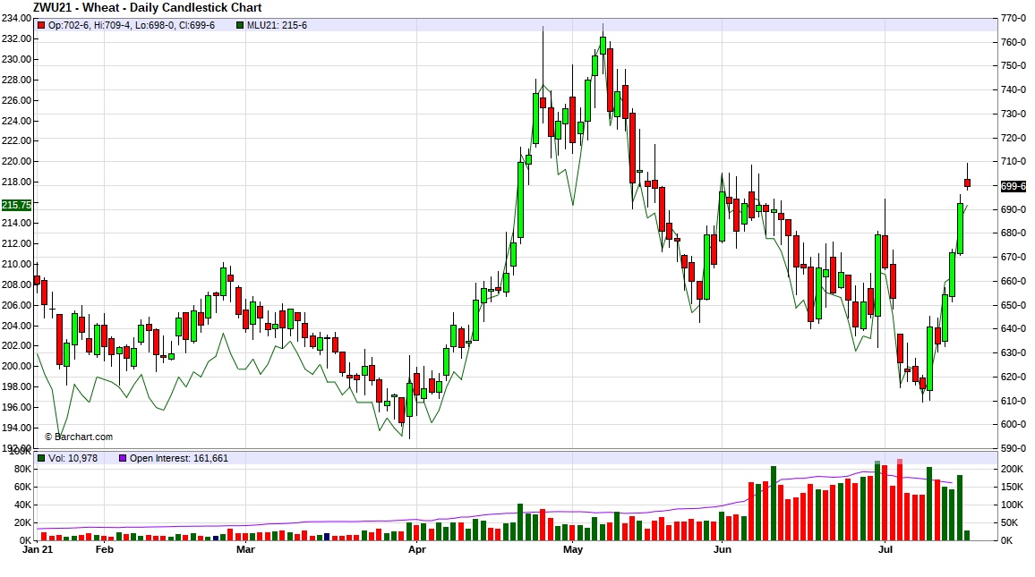 sizov_andre's tweet photo. #Wheat is higher today again both in Chicago and Paris, supported by the weather outlook in N.America, the worsening outlook for Russia, Kazakhstan ban also could help

#oatt https://t.co/GBlAnnlA5k