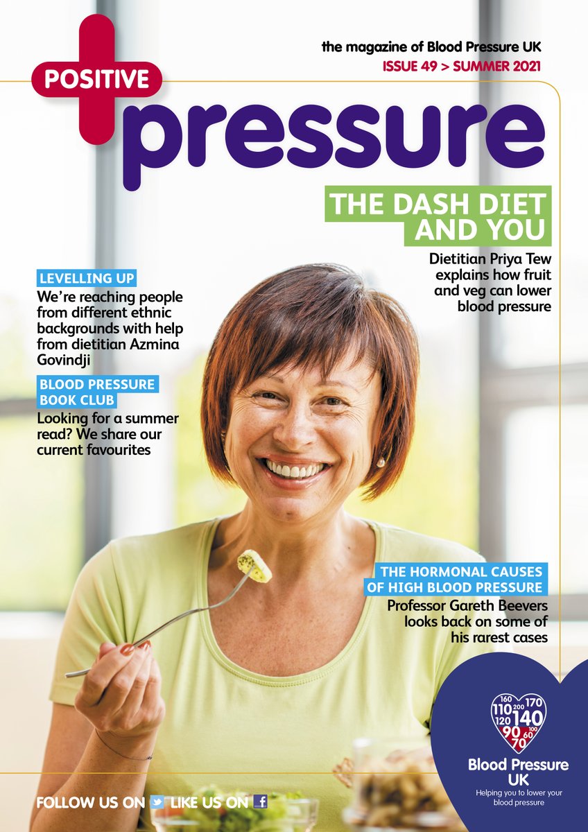 BloodPress_UK's tweet photo. Our Summer 2021 #PositivePressure mag is here!
Read about the work we are doing to reach people from different ethnic backgrounds who are more at risk of high bp, our bp book club, the DASH diet and you, bp news, #KnowYourNumbers Week 2021 and more⬇️
https://t.co/HEBnZkWbca https://t.co/kdJkVMx5go