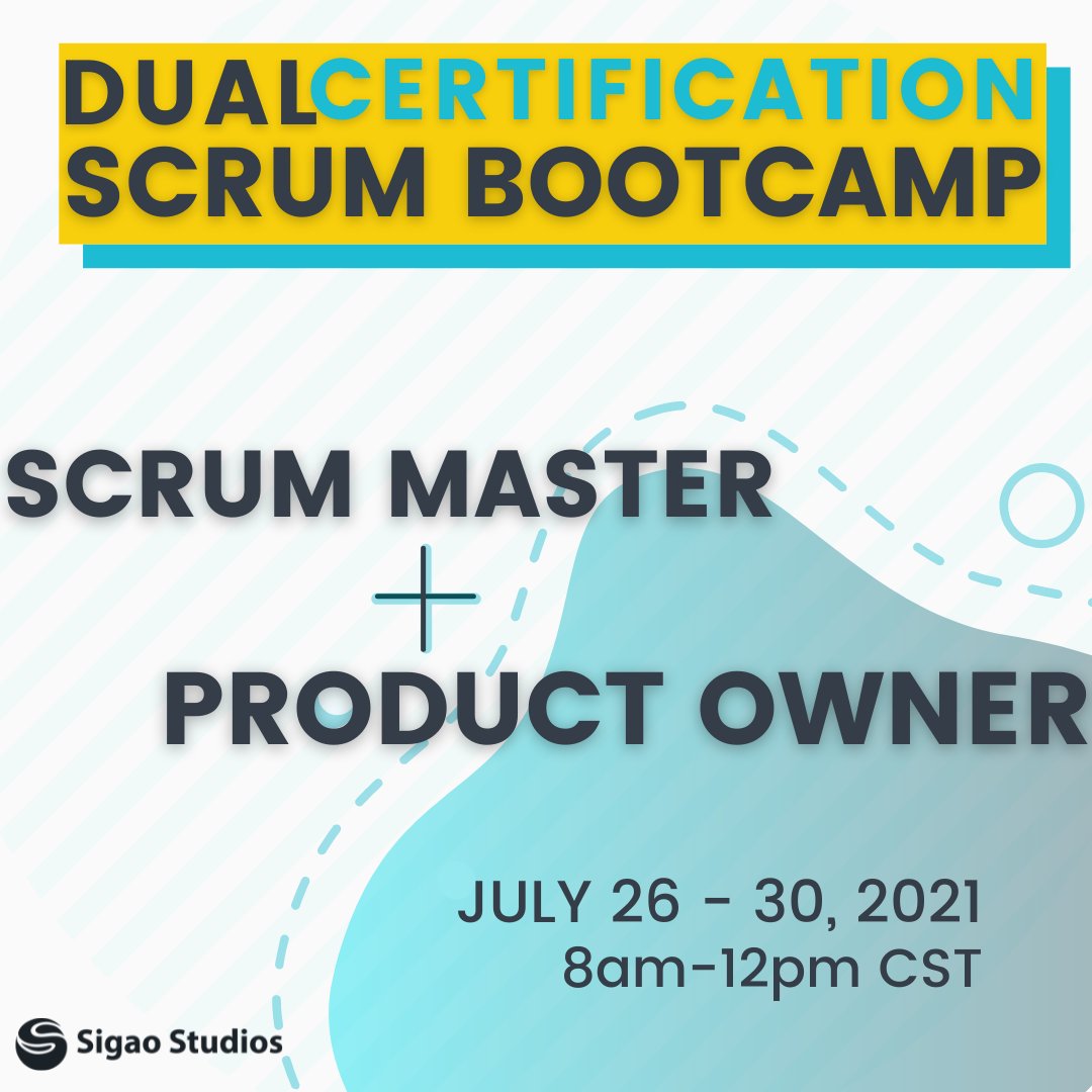 SigaoStudios's tweet photo. Ready to take a huge step on your Agile journey?

You are running out of time for our upcoming Scrum Master &amp; Product Owner Dual-Certification cohort - It starts NEXT WEEK!

Email scrum@sigao.io for late registration! https://t.co/oQsqmoVU4Q