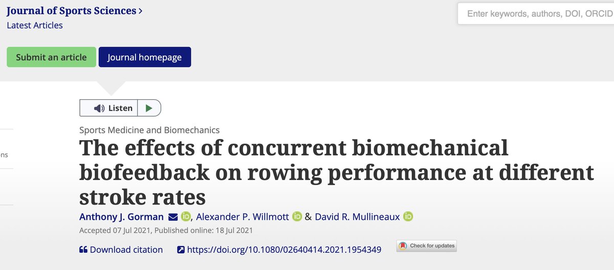 BioFeedback Research (@lincsbiomech) on Twitter photo New Publication: The effects of concurrent biomechanical biofeedback on rowing performance at different stroke rates. Congratulations to <a href="/A_J_Gorman/">Dr Anthony Gorman</a> <a href="/SandyWillmott/">Sandy Willmott</a> and David Mullineaux. Open Access at: tandfonline.com/doi/full/10.10… #Biofeedback #Rowing #LincolnSportExResearch 🚣🧠 New Publication: The effects of concurrent biomechanical biofeedback on rowing performance at different stroke rates. Congratulations to <a href="/A_J_Gorman/">Dr Anthony Gorman</a> <a href="/SandyWillmott/">Sandy Willmott</a> and David Mullineaux. Open Access at: tandfonline.com/doi/full/10.10… #Biofeedback #Rowing #LincolnSportExResearch 🚣🧠