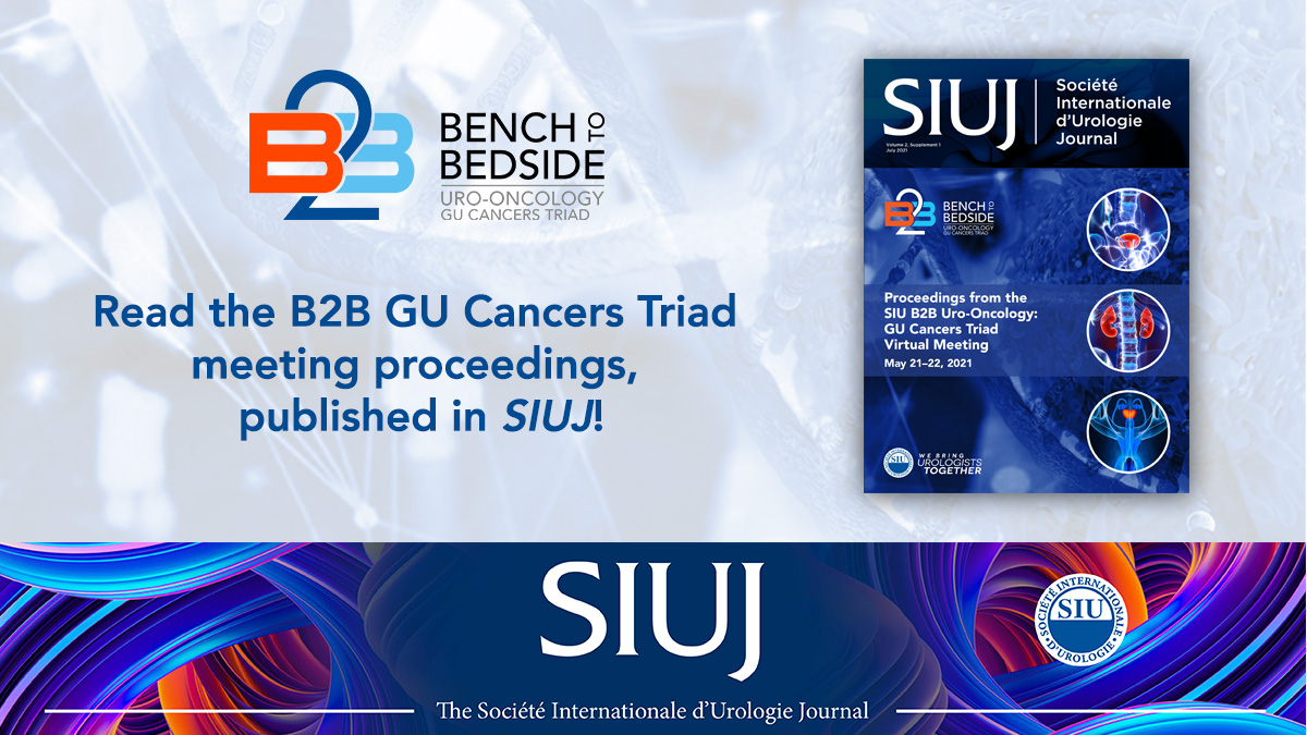 Société Internationale d'Urologie Journal (@siu_journal) on Twitter photo 📔 You can now access the #B2BGUCancerTriad proceedings, published as a supplement to the #SIUJ July issue. Review the latest updates on #BCa, #RCC and #PCa that were presented by expert faculty: ow.ly/ho3i50FyXoh
<a href="/pcvblack/">Peter Black</a> <a href="/jteoh_hk/">Jeremy Teoh</a> <a href="/LoebStacy/">Stacy Loeb, MD</a>
<a href="/UroDocAsh/">Ashish M. Kamat, MD, MBBS</a> <a href="/SiTanguay/">Simon Tanguay</a> 📔 You can now access the #B2BGUCancerTriad proceedings, published as a supplement to the #SIUJ July issue. Review the latest updates on #BCa, #RCC and #PCa that were presented by expert faculty: ow.ly/ho3i50FyXoh
<a href="/pcvblack/">Peter Black</a> <a href="/jteoh_hk/">Jeremy Teoh</a> <a href="/LoebStacy/">Stacy Loeb, MD</a>
<a href="/UroDocAsh/">Ashish M. Kamat, MD, MBBS</a> <a href="/SiTanguay/">Simon Tanguay</a>