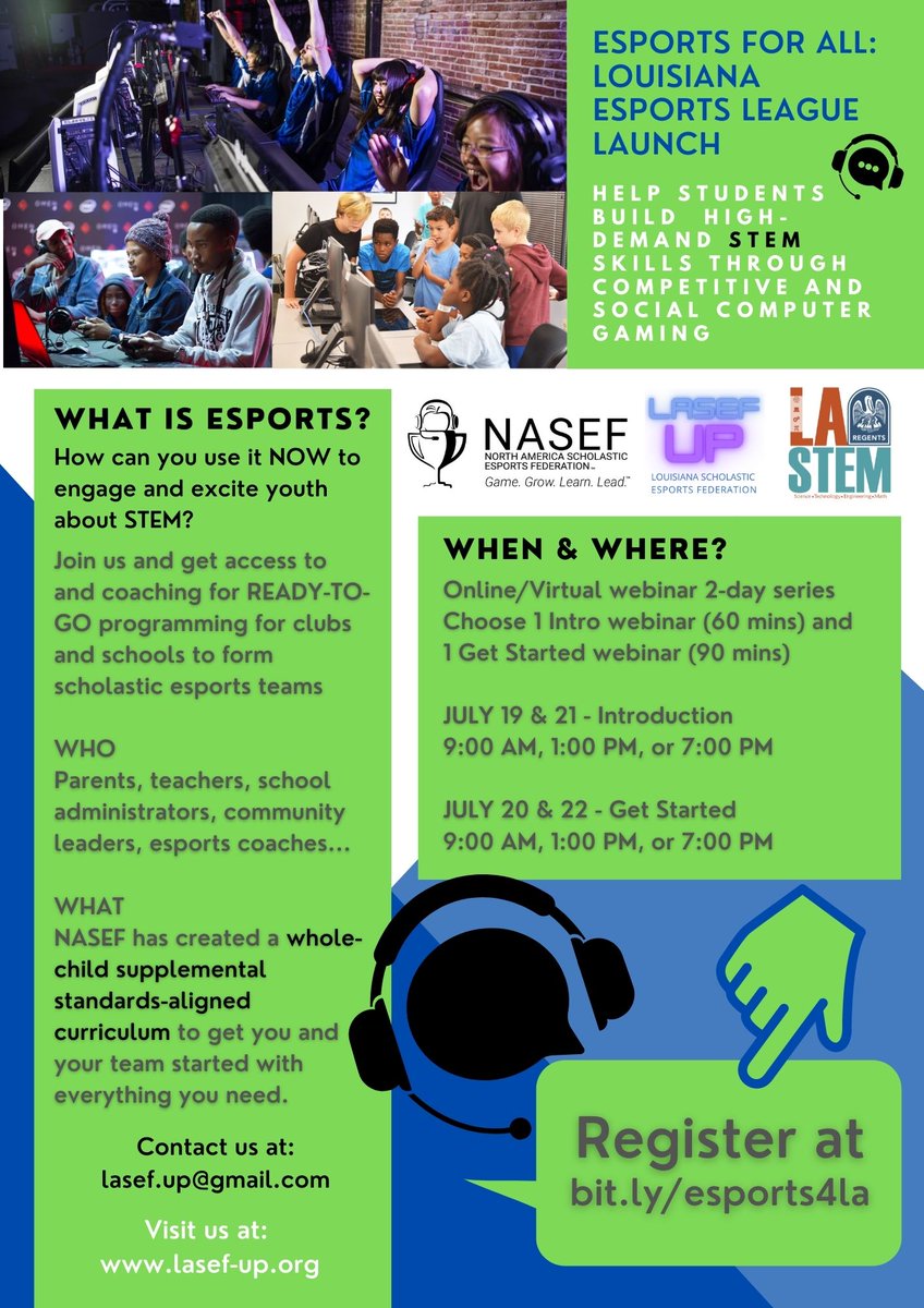 UTeachTech's tweet image. The Louisiana E-Sports Launch is happening THIS WEEK!