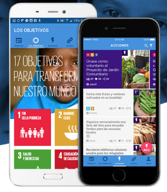 PNUDPanama's tweet image. La aplicación 📱 #ODSEnAcción resalta los Objetivos de Desarrollo Sostenible y las tareas pendientes para poner fin a la pobreza, reducir las desigualdades y hacer frente al cambio climático. Descarga la aplicación para iPhone/Android 👉 sdgsinaction.com/es.html