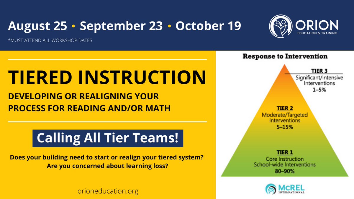 OrionEducation's tweet image. REGISTER TODAY! bit.ly/2TqU6hi
#tieredinstruction #responsetointervention #professionaldevelopment #orioneducation