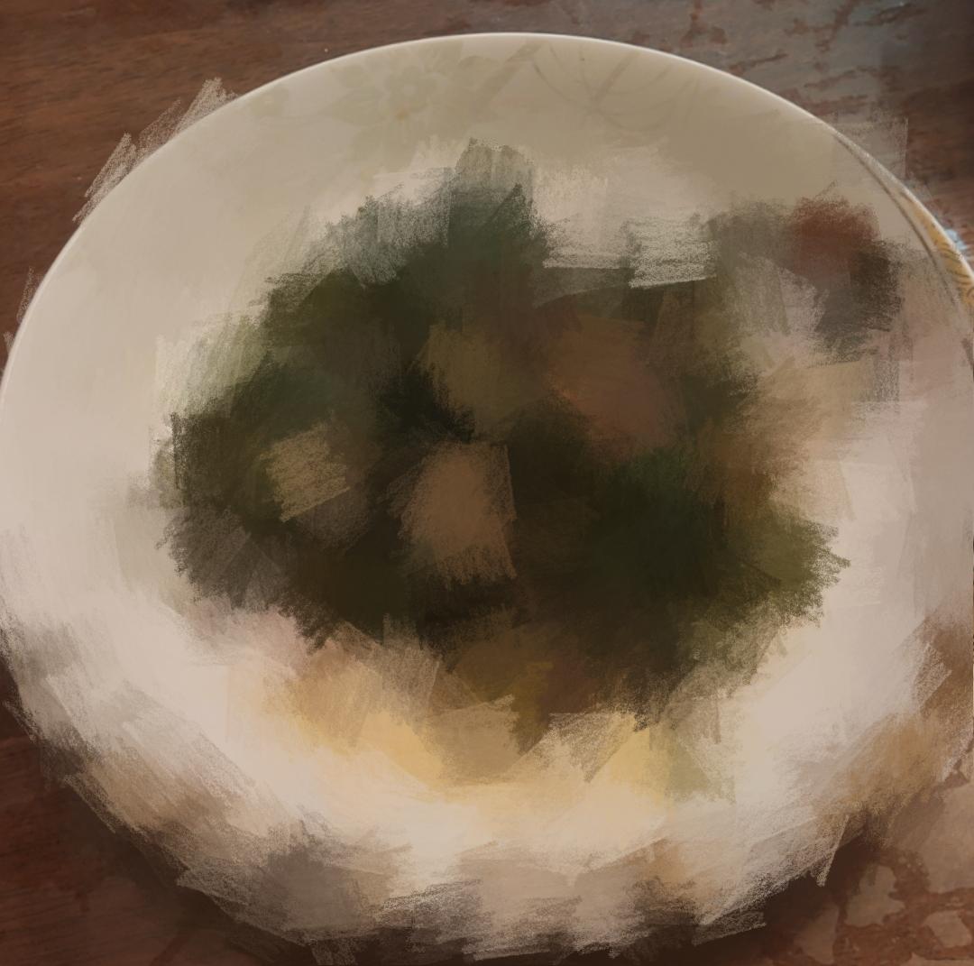 一个月绿叶菜任务返图day 27。神秘绿叶菜，终于吃完。主人教育，说以后蔬菜不许隔夜再吃。 https://t.co/omJJYR0pG8