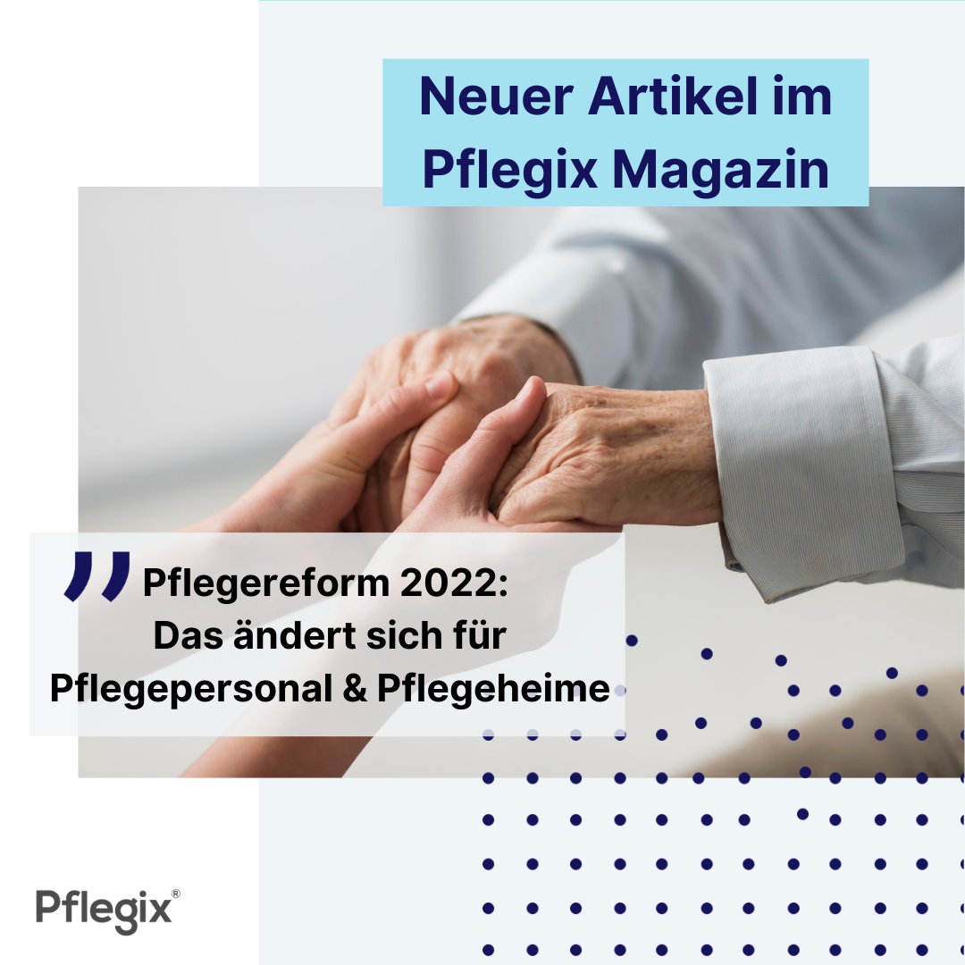 Das neue Pflegereformgesetz will den Pflegeberuf attraktiver machen und Pflegebedürftige finanziell entlasten. Wir haben die wichtigsten Neuerungen zusammengefasst. 💚
Schaut jetzt rein: bit.ly/3xQhtQn 
#pflegix #wecare #pflege #betreuung #alltagshilfe