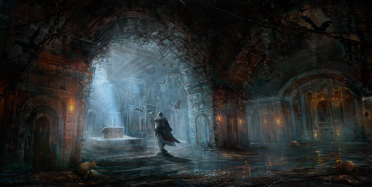 DongluYu's tweet photo. Sketch.                               Final.
Concept art done for #AssassinsCreed Brotherhood https://t.co/HMg4xce0x9