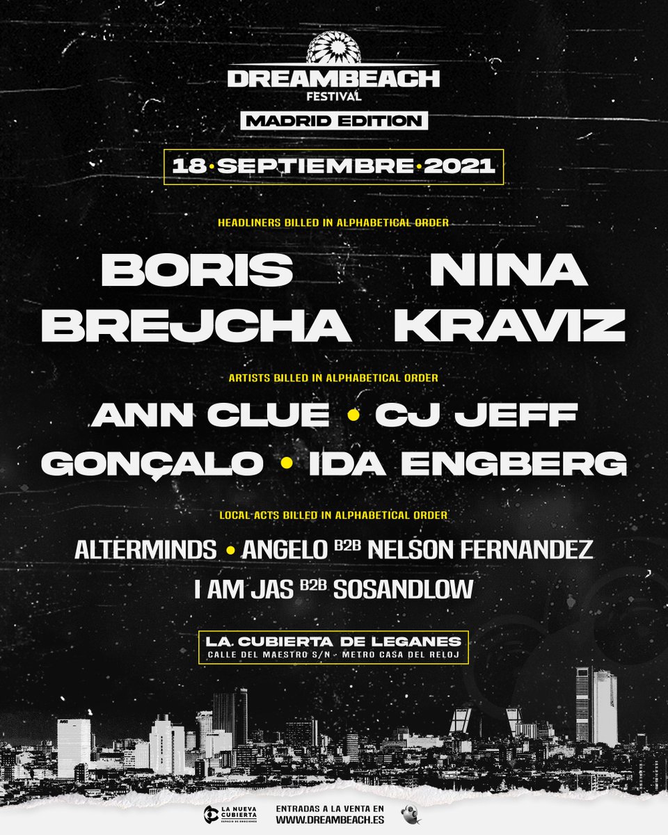 WikiEDM (@wikiedm) on Twitter photo ¡<a href="/DreambeachFest/">Dreambeach Festival</a> se traslada de la playa a la capital para una ocasión especial! 🐟
🏟️ El 18 de septiembre tendremos a <a href="/BB_BORISBREJCHA/">Boris Brejcha</a>, <a href="/NinaKraviz/">Nina Kraviz</a>, <a href="/IdaEngberg/">Ida Engberg</a>, <a href="/annclue/">ann clue</a>, <a href="/DjGoncalo/">GONÇALO</a>, <a href="/cjjeffmusic/">Cj Jeff</a> y más en <a href="/la_cubierta/">La Nueva Cubierta</a> de Leganés. ¡<a href="/DreambeachFest/">Dreambeach Festival</a> se traslada de la playa a la capital para una ocasión especial! 🐟
🏟️ El 18 de septiembre tendremos a <a href="/BB_BORISBREJCHA/">Boris Brejcha</a>, <a href="/NinaKraviz/">Nina Kraviz</a>, <a href="/IdaEngberg/">Ida Engberg</a>, <a href="/annclue/">ann clue</a>, <a href="/DjGoncalo/">GONÇALO</a>, <a href="/cjjeffmusic/">Cj Jeff</a> y más en <a href="/la_cubierta/">La Nueva Cubierta</a> de Leganés.