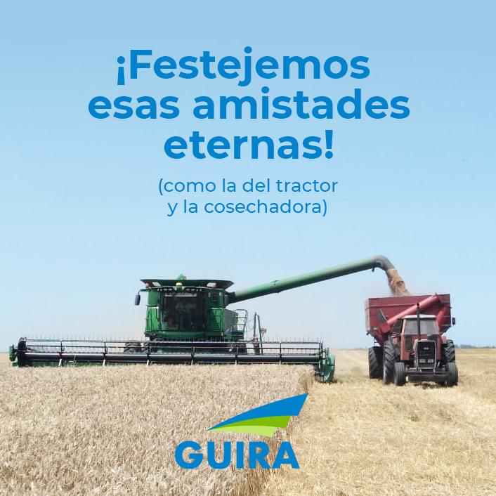 ¡Festejemos esas amistades eternas! Como la del tractor y la cosechadora. 
#felizdiadelaamistad