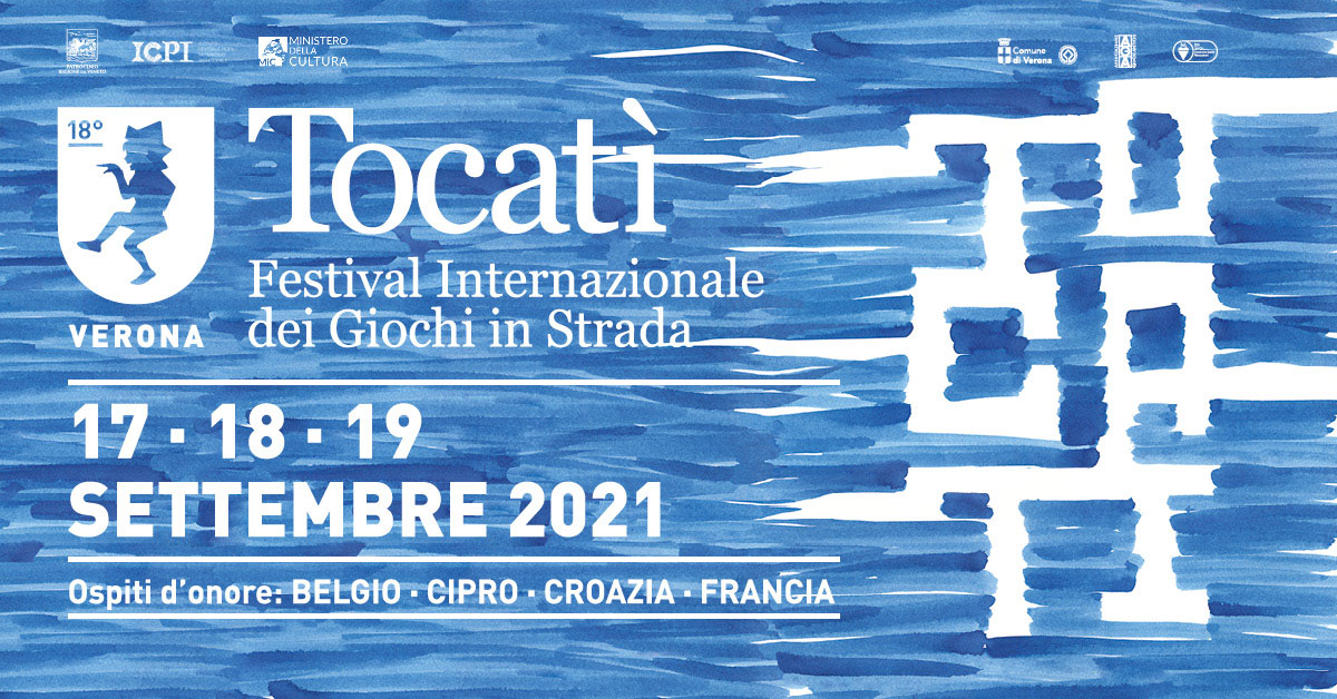 Al via la XIX edizione del TOCATÌ - #Festival Internazionale dei #Giochi in Strada.

Dal 17 al 19 settembre a #Verona e in diretta streaming dagli ospiti d’onore: Belgio, Cipro, Croazia e Francia.

Tema conduttore di questa edizione è l’acqua: tocati.it