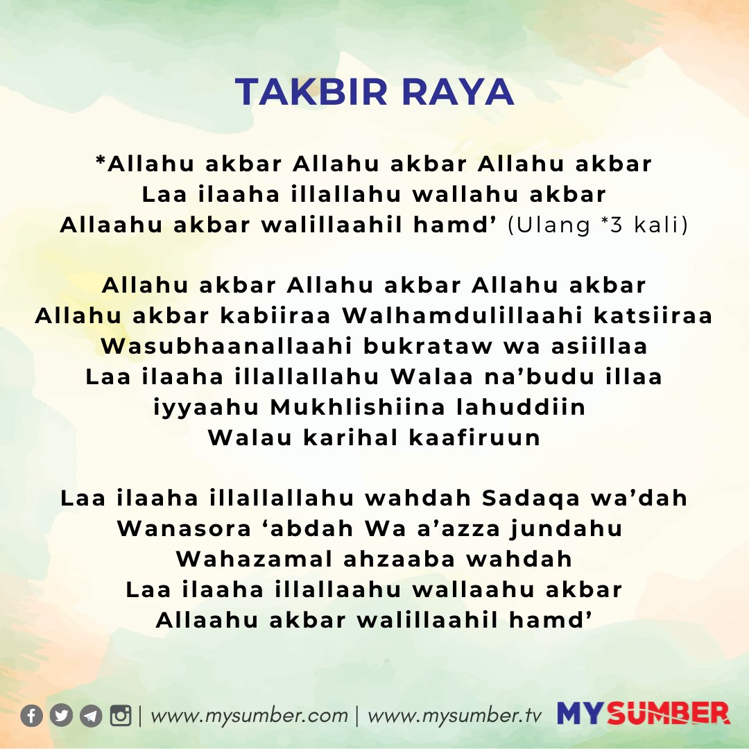 Takbir raya aidil adha rumi