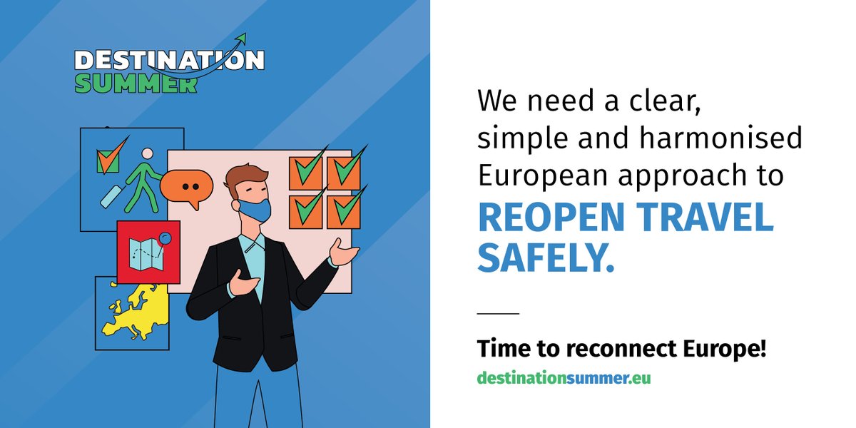 Companies across the travel &amp; tourism value chain are taking measures to make sure can travel safely in the 🇪🇺 this summer. 

Find out more on destinationsummer.eu
#DestinationSummer #FlySafe ✈️