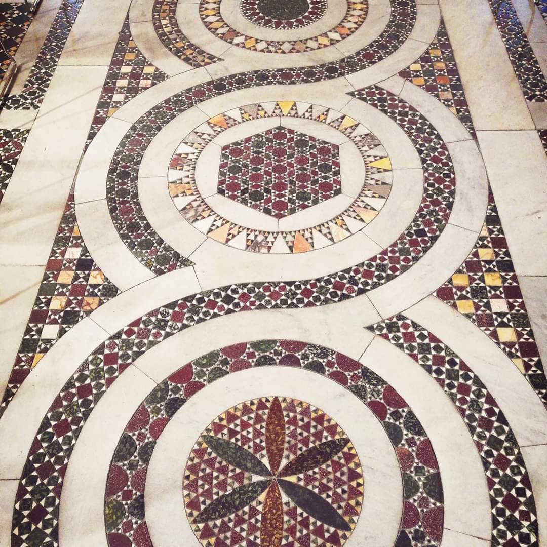 Floor mosaic made in 1224-1227 at the Cathedral of Anagni, Italy. 
📷 Museo della Cattedrale di Anagni