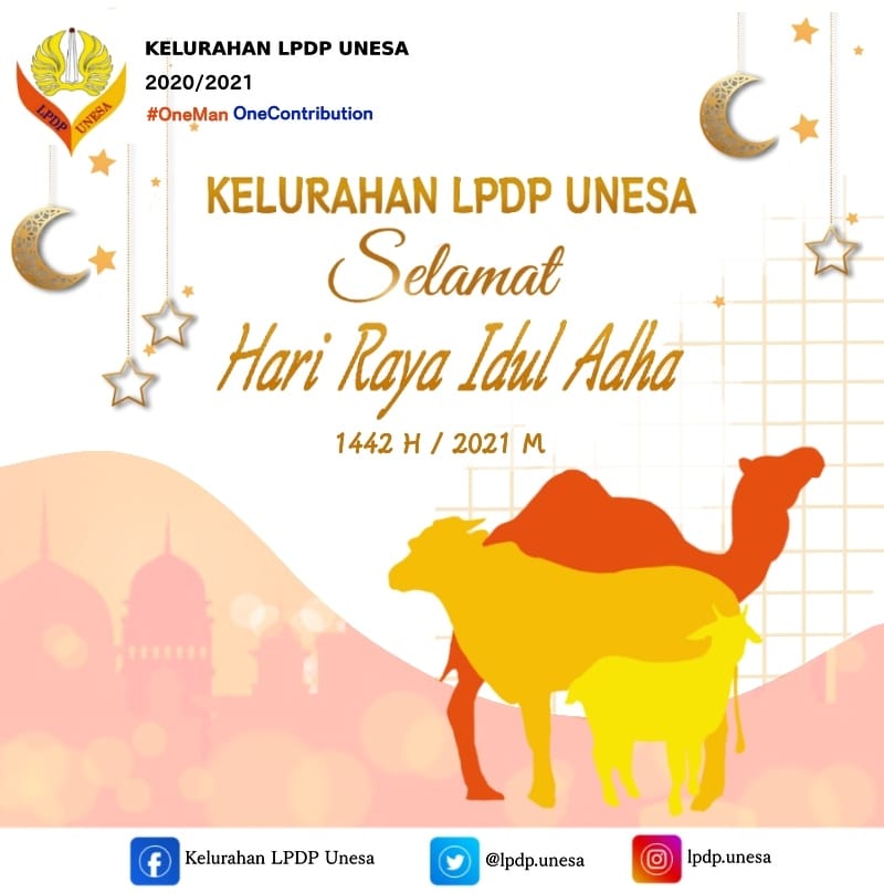 lpdp_unesa's tweet photo. Kelurahan LPDP Unesa mengucapkan selamat Hari Raya Idul Adha. https://t.co/CYxl9qmo43