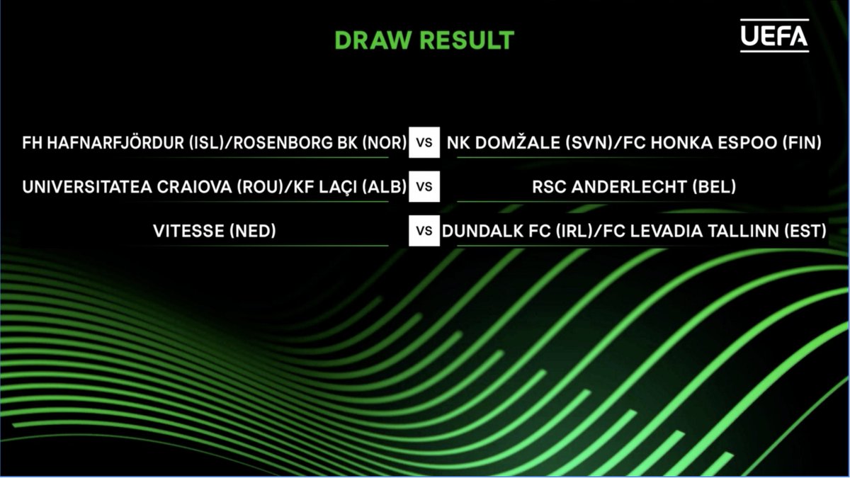 Dundalk Fc On Twitter If We Beat Levadia Tallinn In The Second Qualifying Round We Will Face Vitesse Arnhem From Holland In The Third Qualifying Round Of The Uefa Europa Conference League