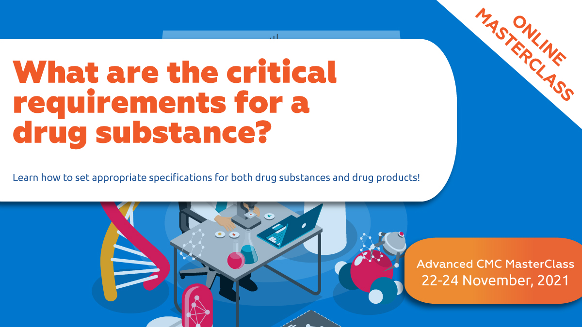 Join our exclusive session, Advanced #CMC MasterClass which will take place #ONLINE on 22-24 of November, 2021. More info: bit.ly/2Uuayh0
#pharma #biotech #COVID19 #Pharmaceutical #Biotechnology