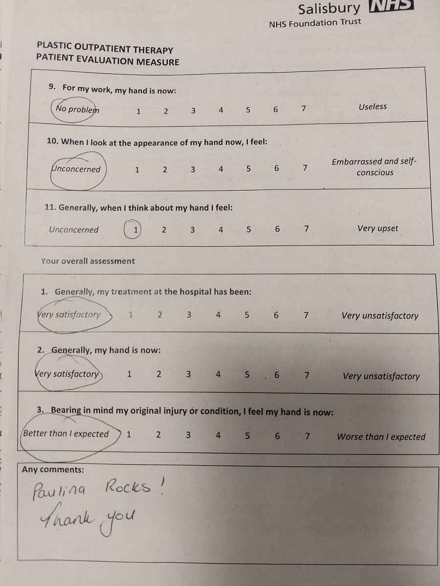 Awesome patient feedback ! #handtherapy #patientfeedback #NHS 

@turninthewood <a href="/CrisMulshaw/">Cris Mulshaw</a>