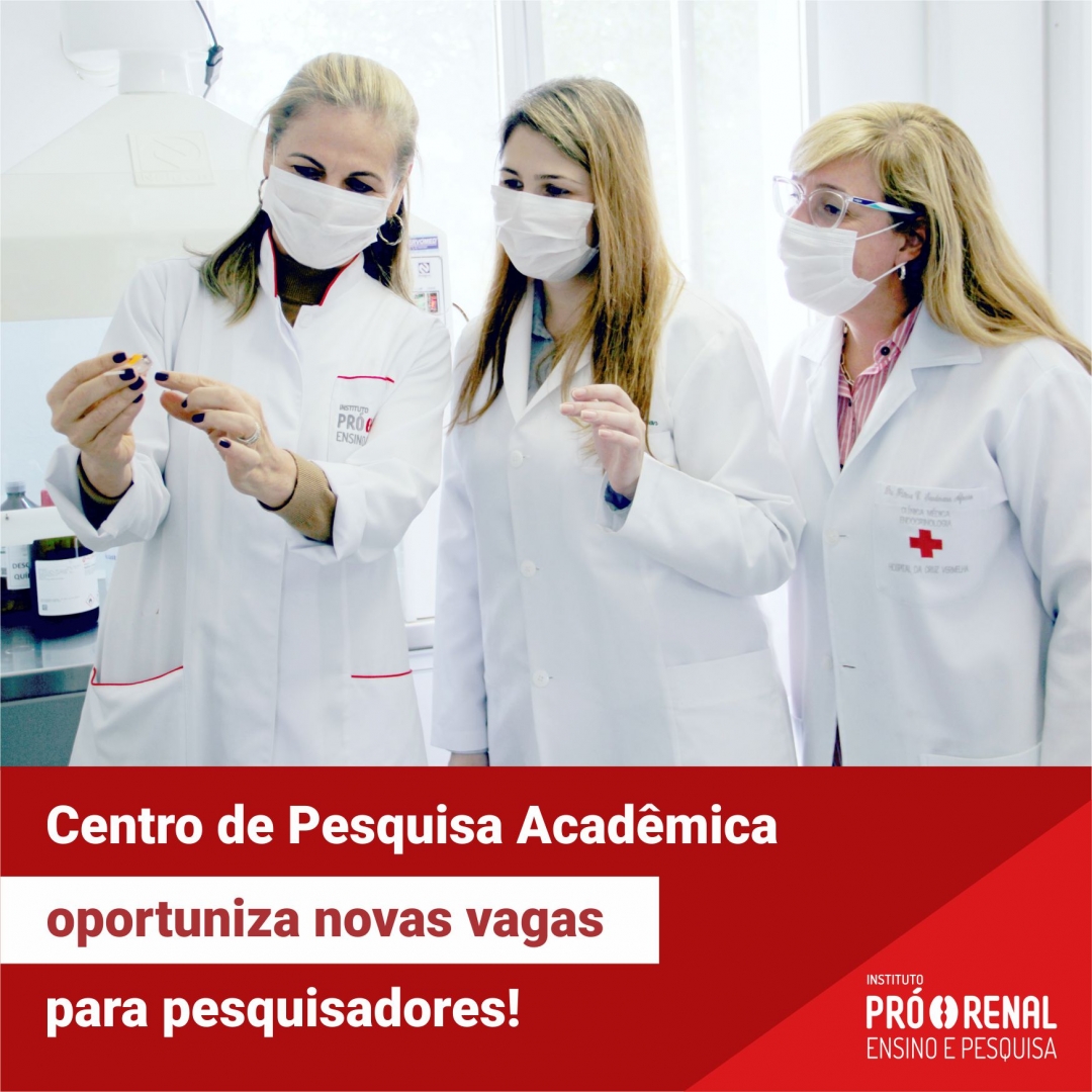 prorenal's tweet photo. Nos próximos meses o Centro de Pesquisa Acadêmica do Instituto Pró-Renal abrirá novas vagas para pesquisadores MASTERS e JÚNIORES para 2022!

Em breve informações completas com edital e link para inscrições!

#pesquisa #institutoprorenal #prorenal #pesquisacademica #oportunidade https://t.co/5bQ3yDW0Oj