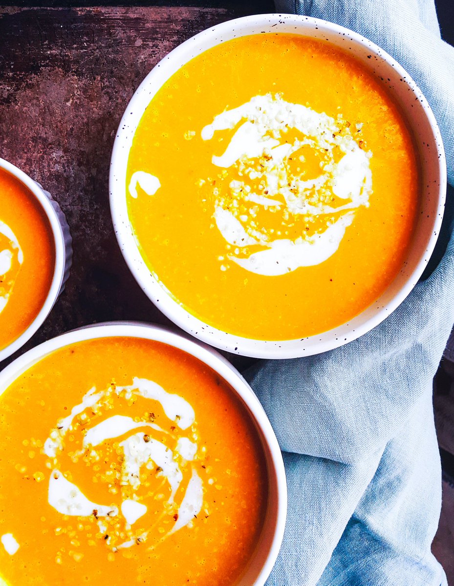 Pumpkin soup for dinner #MeatFreeMonday