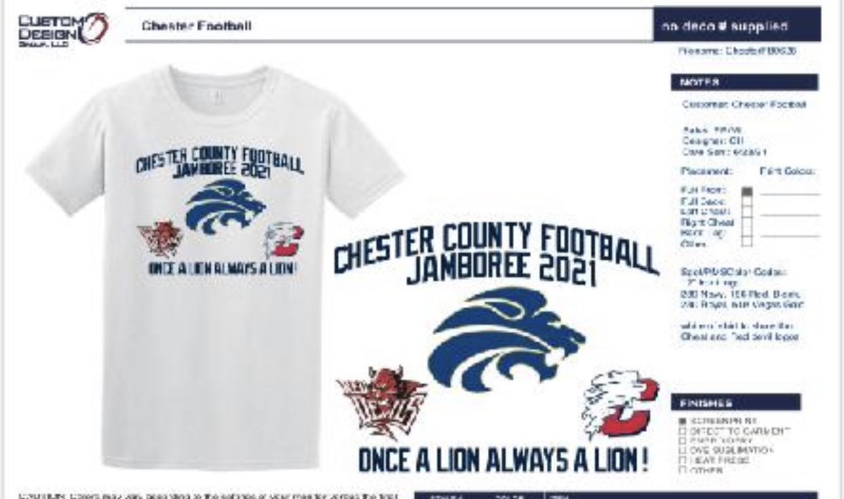 Chester County Jamboree shirts are on sale now. They are $15 and can be purchased in the LHS main office.