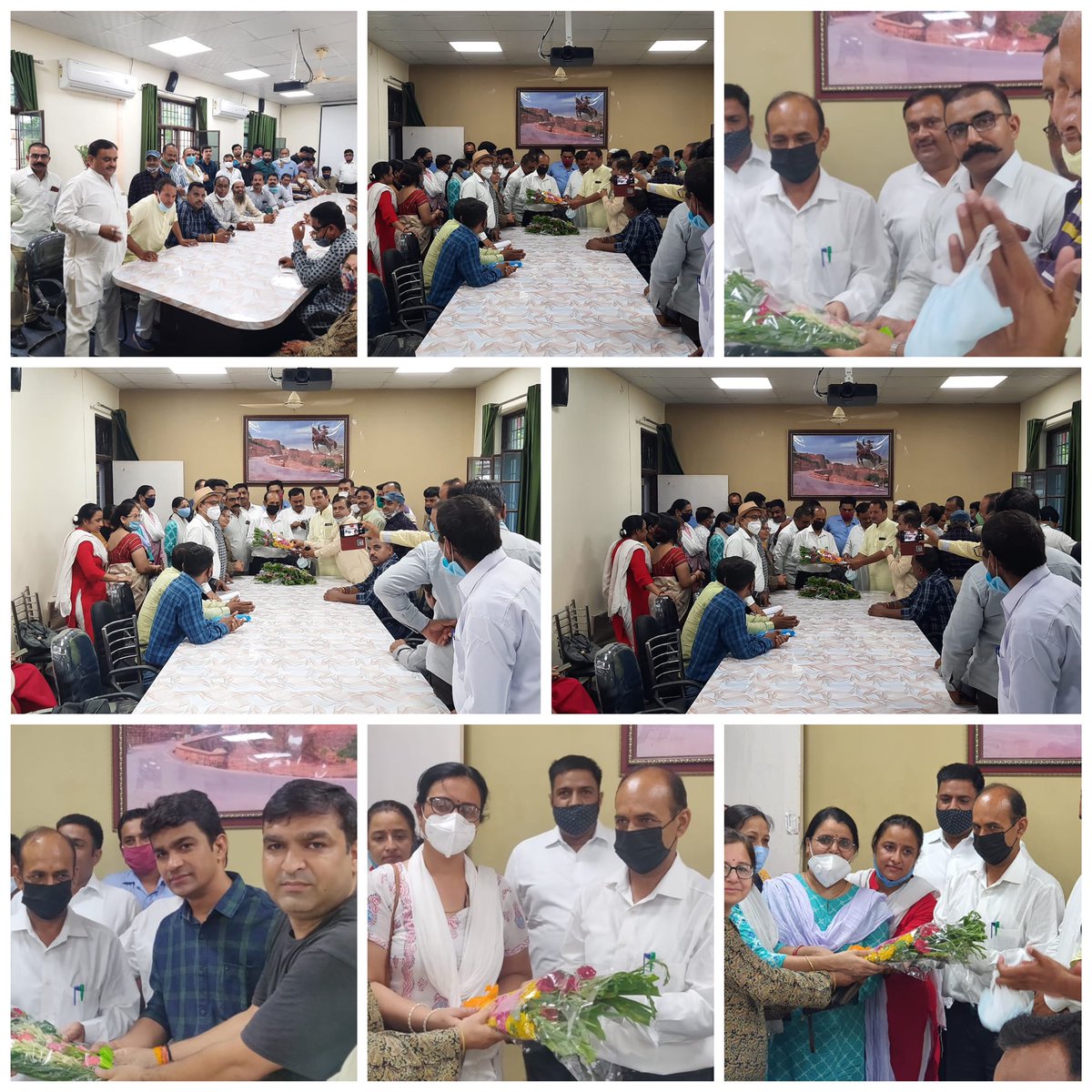 आज वीरभूमि झाँसी में नवागंतुक जिला बेसिक शिक्षा अधिकारी श्री वेदराम कौशल जी का संघ की तरफ़ से अधिकारिक स्वागत किया जिसमें सैकड़ों शिक्षक शिक्षिकाएं उपस्थित रहे<a href="/Jitendrdixit004/">जितेंद्र दीक्षित UPPSS</a> @Deveshsharma108 <a href="/Sushilpandeysu1/">Sushil Pandey President AIPTF</a> <a href="/ShivKum90529431/">ᦓꫝ꠸ꪜᛕꪊꪑꪖ᥅ ρꪖ᥅ꪖᦓꫝꪖ᥅</a> <a href="/bpssup01/">बुन्देलखण्ड प्राथमिक शिक्षक संघ उ प्र</a> <a href="/aajtak/">AajTak</a> <a href="/AniruddhRawat10/">Dr Aniruddh Rawat</a>