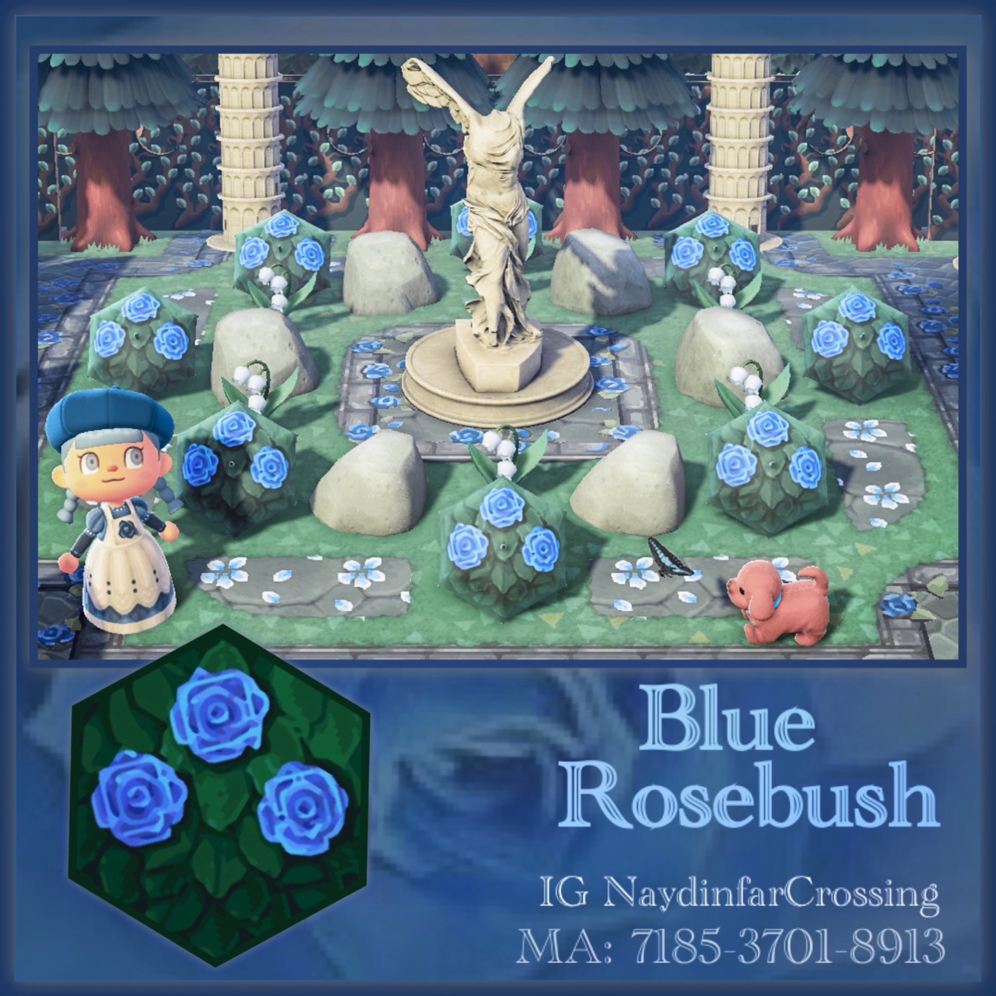 NaydinfarCrossing on Twitter "💙Blue Rosebushes💙 Dress and Bushes