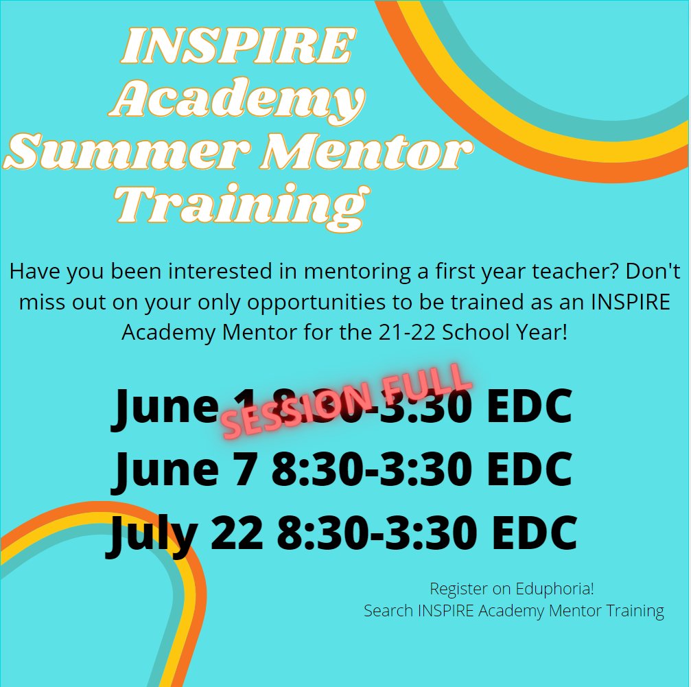KISD Prof. Dev. (@kellerisdpd) on Twitter photo Last call <a href="/KellerISD/">Keller Schools</a> teachers! If you have at least 2 years of teaching experience and are interested in training to be an INSPIRE Academy Mentor, the LAST training for 21-22 is this Thursday! Register here: keller.schoolobjects.com//wshop/default… @valeriekisdpd Last call <a href="/KellerISD/">Keller Schools</a> teachers! If you have at least 2 years of teaching experience and are interested in training to be an INSPIRE Academy Mentor, the LAST training for 21-22 is this Thursday! Register here: keller.schoolobjects.com//wshop/default… @valeriekisdpd