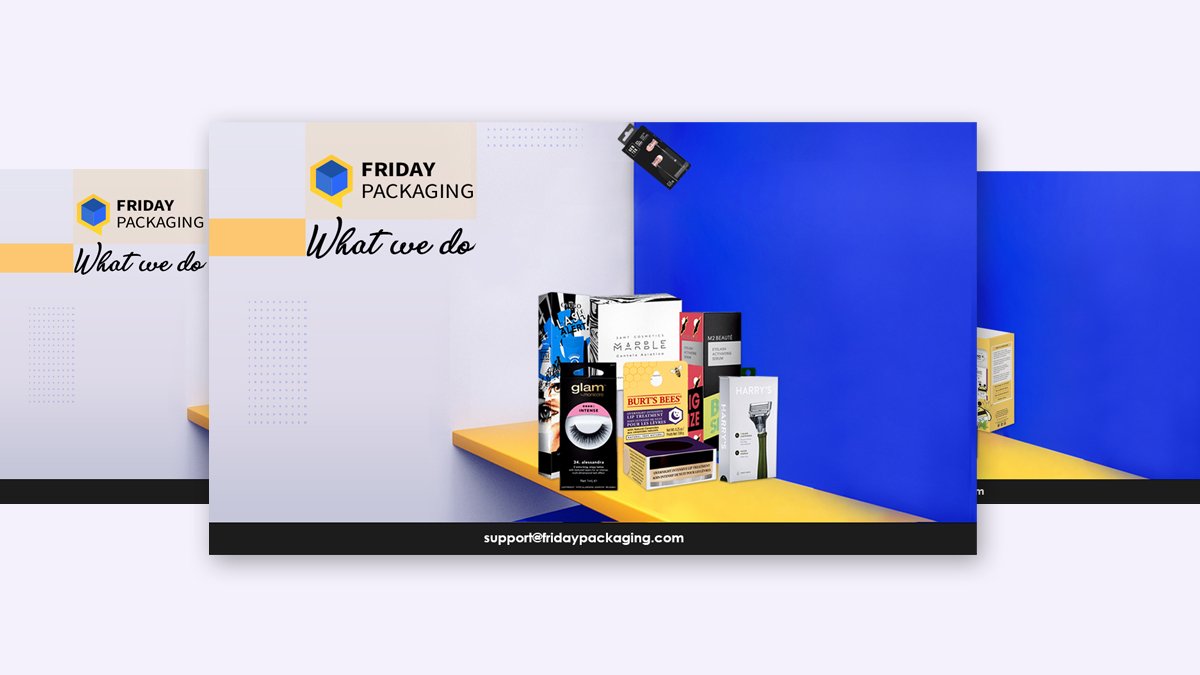 FridayPackaging's tweet image. Our team of designers create custom boxes, which make your product the star attraction when it is on display.

🌐bit.ly/2UucAxE
👉support@fridaypackaging.com

#customboxpackaging #cosmetics #CustomCosmeticBoxes #cosmeticpackaging  #cosmeticsindustry #FridayPackaging