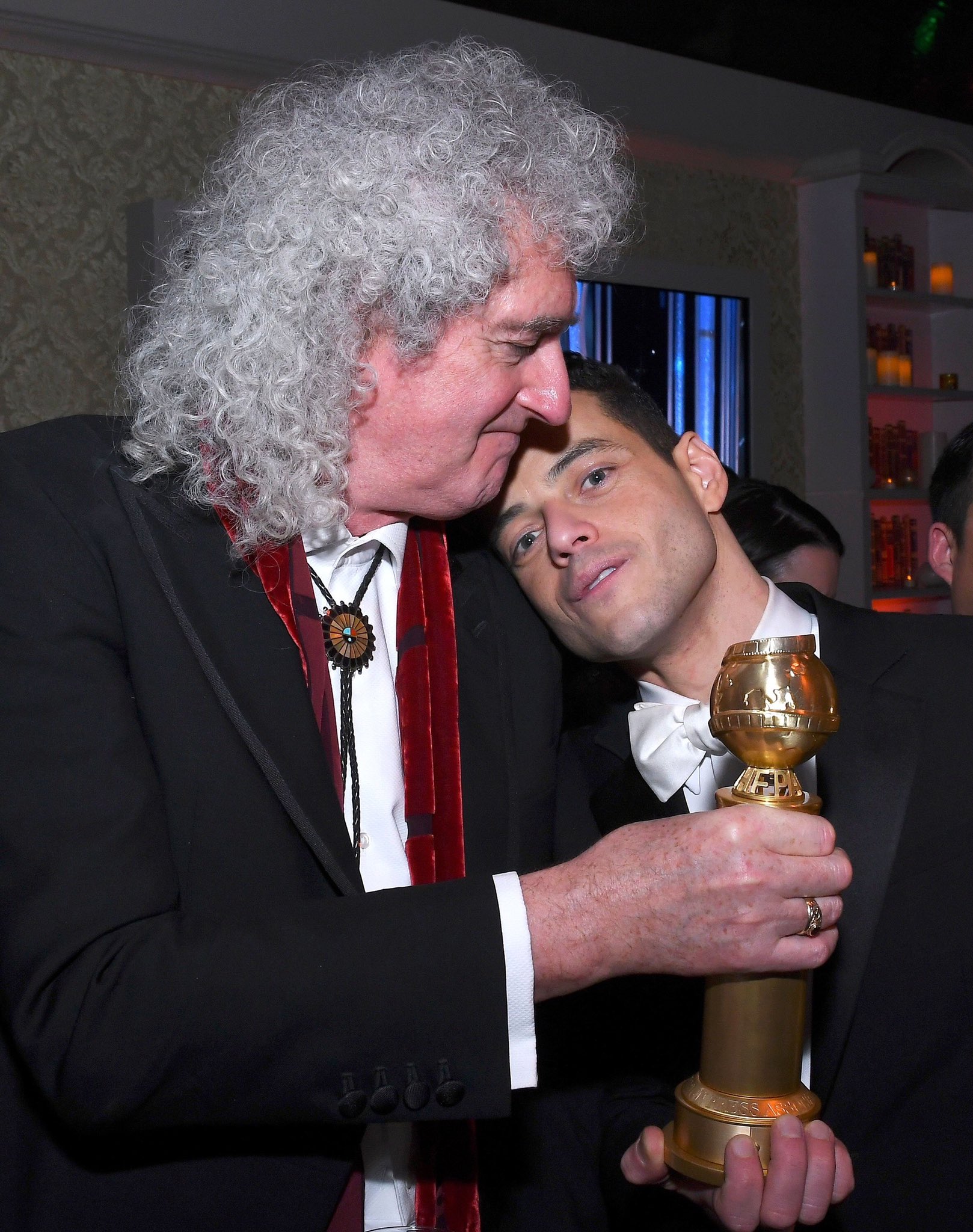 Happy Birthday Dr. Brian May! Here he is with Rami       