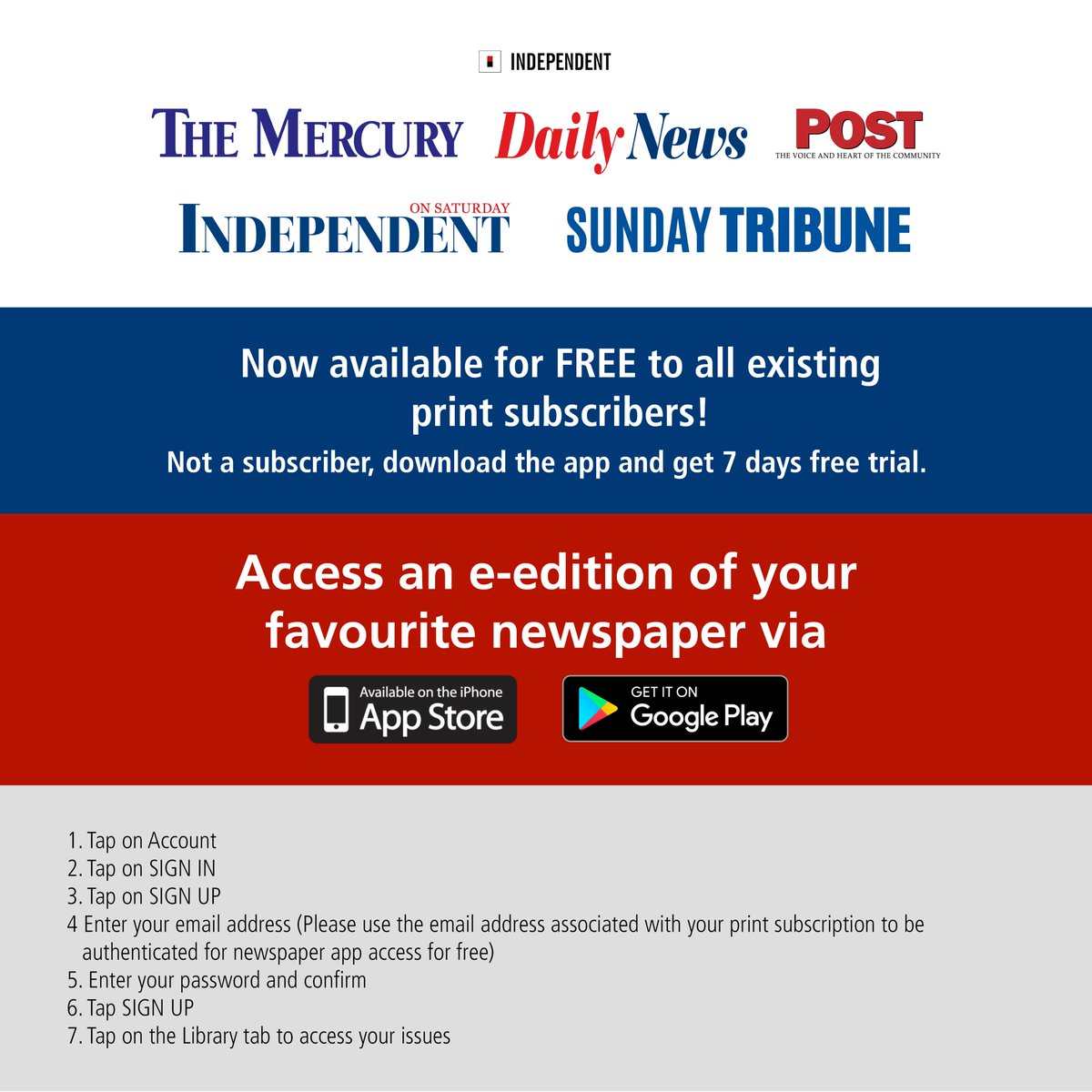 Just because you don't have access to a copy of your favorite newspaper right now, it doesn't mean you have to miss out on the news. 

Subscribers can download an e-edition for free &amp; non-subscribers have a free 7 day trial after downloading the app. 

play.google.com/store/apps/det…