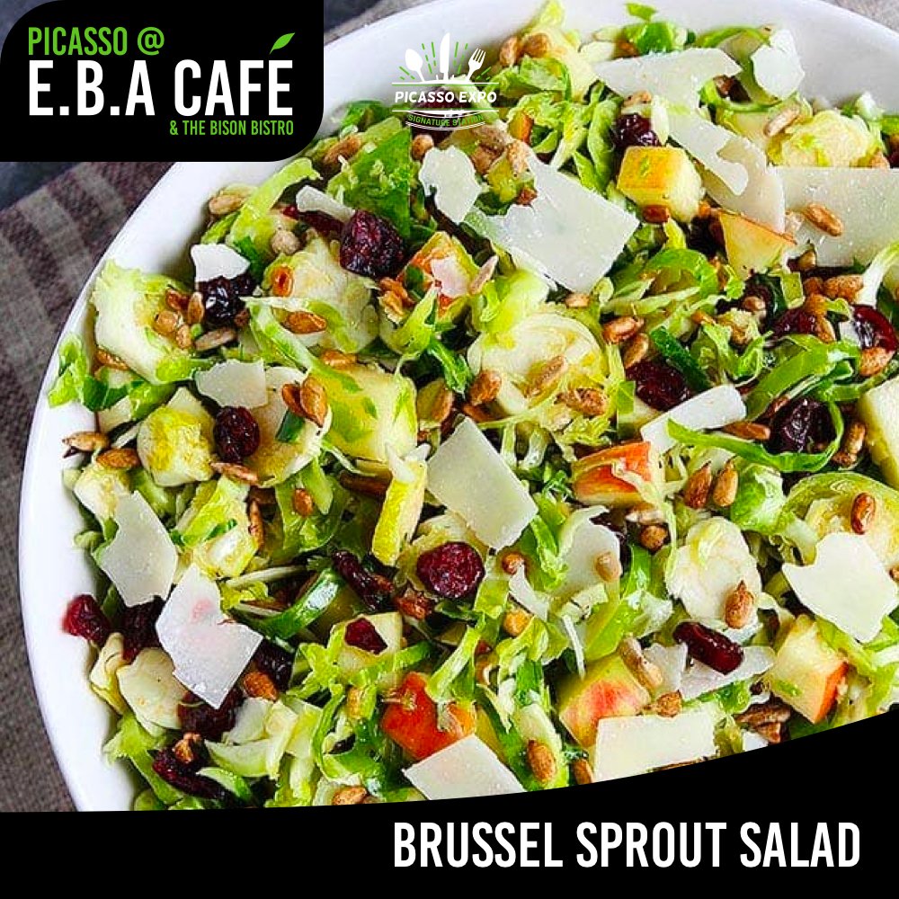 Picasso_Group's tweet photo. The E.B.A. Café is serving Brussel Sprout Salad today! Visit the Picasso Expo Signature Station during lunch and try this Picasso Signature! #PicassoExpo #PRG #DominosFarms #EBACafe https://t.co/ihlrOkKO63