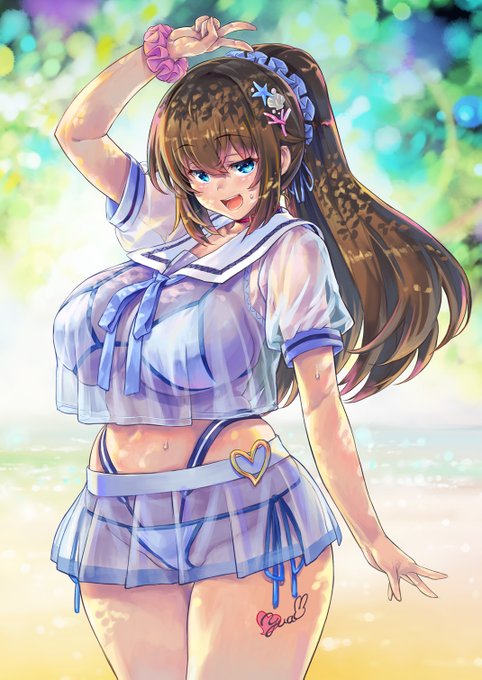 去年描いてなぜかPIXIVに投稿してなかったYUAちゃんを投稿しました～
「セーラー水着YUAちゃん」⇒https://t.co/4NmqSRxuNW

差分作りたかったけどシースルーは難易度というか作画コスト高すぎて断念したの

# 藤崎由愛
# YUA 