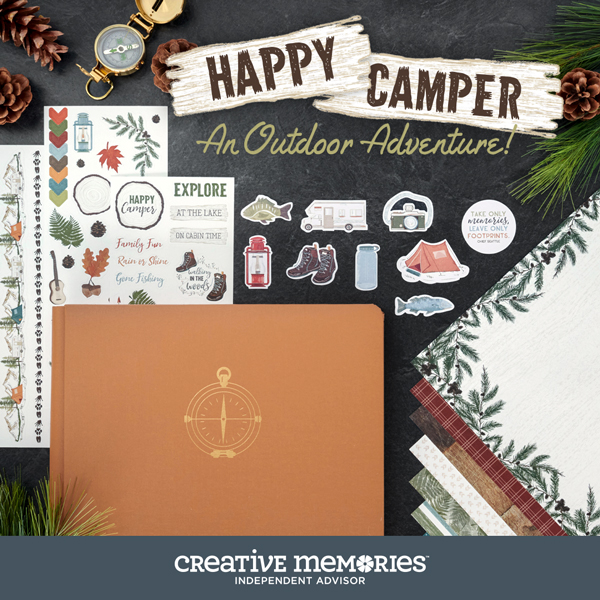 MemoryKeepingR's tweet image. Gather ’round the creative campsite with the Happy Camper collection! These outdoors and camping scrapbooking supplies were inspired by exploring nature, vintage national park imagery and camping with family and friends. 

🛍 - creativememories.com/user/memorykee…