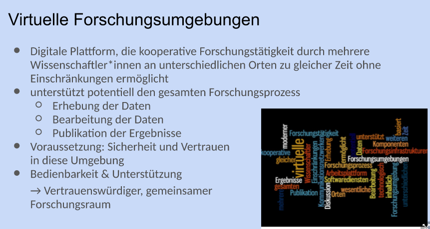 v_i_o_l_a's tweet photo. @RappAndrea @TUDarmstadt @chriskudella @subugoe @DARIAHde #TextGrid ist eine virtuelle Forschungsumgebung. Wichtig dafür: Die Nutzer:innen sollen Vertrauen in den Service haben und sich sicher fühlen können, damit sich ein gemeinsamer Forschungsraum ergeben kann! https://t.co/VZFTEHyeMJ