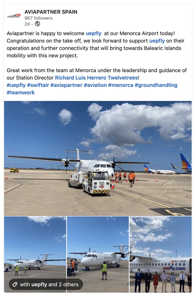 Thank you for your trust <a href="/AVIAPARTNER/">Quentin Chaillou</a> SPAIN 

#smartgse for #smartaviation
TLD #greenerandleaneraviation