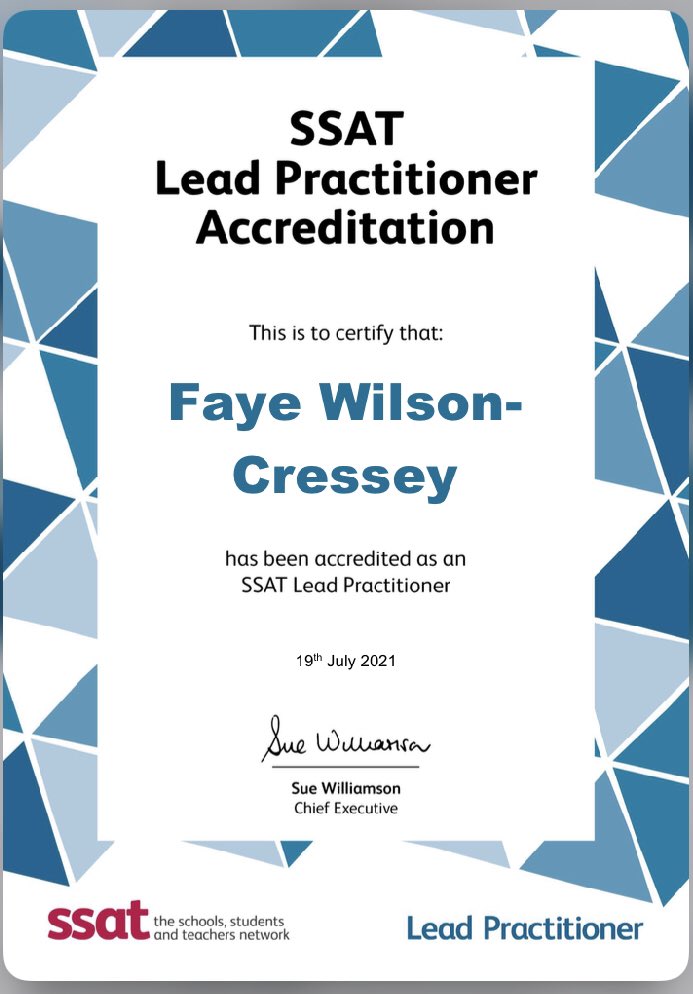 Well it has felt like a very long academic year but really pleased to say I am now a @ssat #leadpractitioner  #geographyteacher 🥳