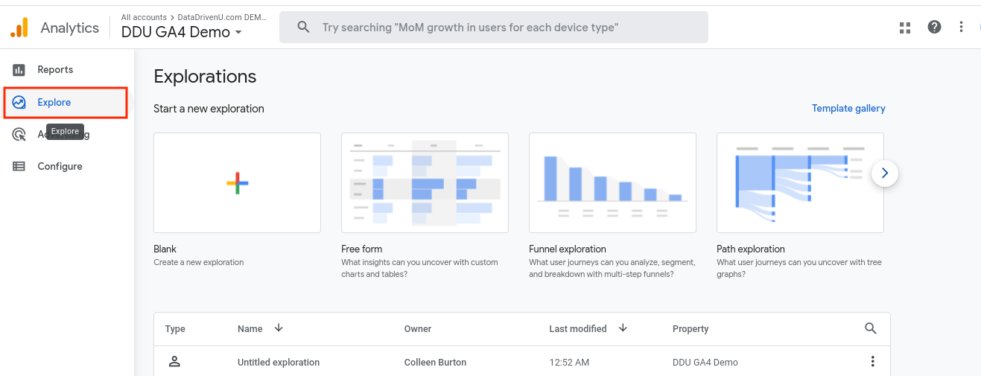 "With your exploration reports, you can dive into deep analysis and understand your user behavior at the most intimate level."

Understanding Google Analytics 4 Exploration Reports datadrivenu.com/exploration-hu… /by <a href="/ColleenABurton1/">Colleen A Burton</a> for <a href="/jeffalytics/">Jeff Sauer - MeasureU.com</a> #measure